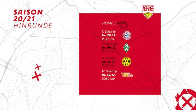 Vfb Stuttgart Terminierung Bundesliga Spieltage 9 12