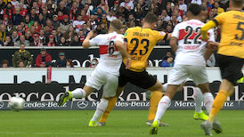 1. Halbzeit: VfB Stuttgart - Dresden